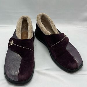 Hotter Comfort Concept Two Toned Purple Slide on Shoes with Heart